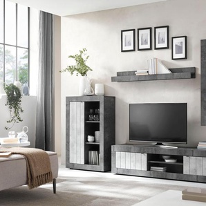 Wohnwand INOSIGN Urbino Kastenmöbel-Sets grau (ossido, beton, optik) Wohnwände
