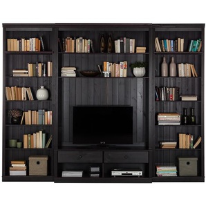 Massive Wohnwand Typ A Massivholz Kiefer, lackiert Braun/Kiefer Havanna 288 x 223 x 45cm
