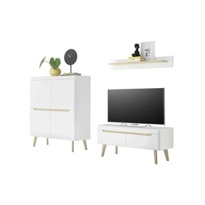 Wohnwand  Malaren ¦ weiß ¦ Maße (cm): B: 234 H: 170