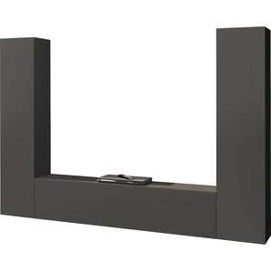 Wohnwand TECNOS Maruska Kastenmöbel-Sets Gr. B/H/T: 260 cm x 180 cm x 30 cm, grau (anthrazit, anthrazit) Wohnwände