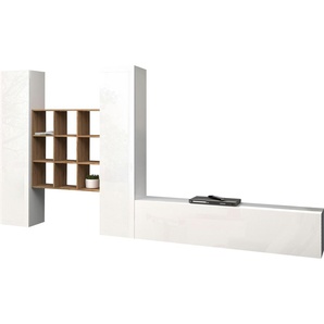 Wohnwand TECNOS Maruska Kastenmöbel-Sets Gr. B/H/T: 320 cm x 180 cm x 30 cm, grau (anthrazit, anthrazit) Wohnwände