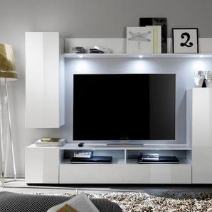Wohnwand TRENDTEAM Gillis Kastenmöbel-Sets weiß (weiß, hochglanz) Hochglanz Wohnwände Wohnwand Kastenmöbel-Sets Hochglanz-Fronten