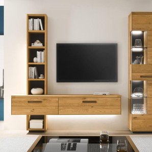 Wohnwand Venta Plus, Eiche natur massiv