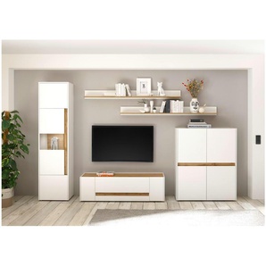 Wohnwand  Cande ¦ weiß ¦ Maße (cm): B: 350 H: 45