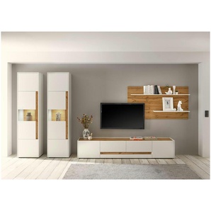 Wohnwand  Cande ¦ weiß ¦ Maße (cm): B: 400 H: 45