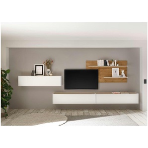 Wohnwand  Cande ¦ weiß ¦ Maße (cm): B: 400 H: 30