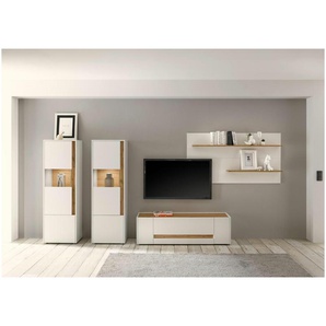 Wohnwand  Cande ¦ weiß ¦ Maße (cm): B: 340 H: 45