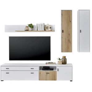 Wohnwand  Hortuna ¦ weiß ¦ Maße (cm): B: 243 H: 180
