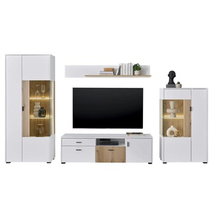 Wohnwand  Hortuna ¦ weiß ¦ Maße (cm): B: 320 H: 180 T: 42.0