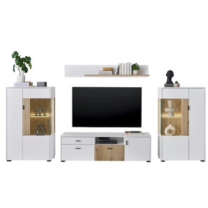 Wohnwand  Hortuna ¦ weiß ¦ Maße (cm): B: 320 H: 180