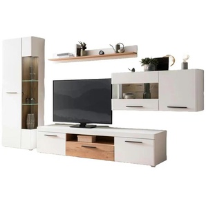 Wohnwand  Sines ¦ weiß ¦ Maße (cm): B: 327 H: 200 T: 45.0