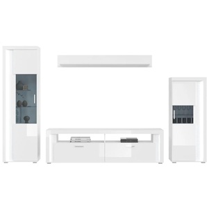 Wohnwand  Silville ¦ weiß ¦ Maße (cm): B: 351 H: 202 T: 46.0