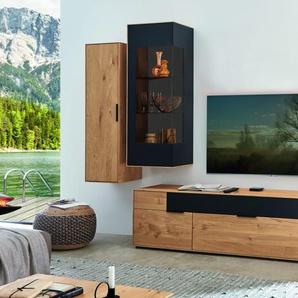 Wohnwand WM 2140, Wildeiche soft gebürstet massiv