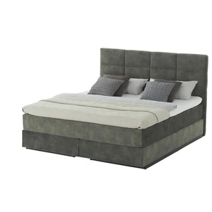 Wohnwert Boxspringbett Rist - grün - Materialmix - 182 cm - 127 cm | Möbel Kraft
