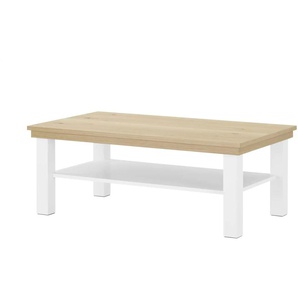 Wohnwert Couchtisch Carré - weiß - Materialmix - 70 cm - 45 cm | Möbel Kraft