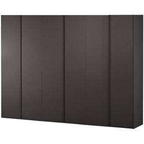 Wohnwert Drehtürenschrank, 6-türig  Cantara - grau - Materialmix - 302 cm - 222,9 cm - 59,5 cm | Möbel Kraft