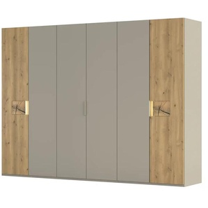 Wohnwert Drehtürenschrank teilmassiv - beige - Materialmix - 301 cm - 223 cm - cm 61,0 | Möbel Kraft