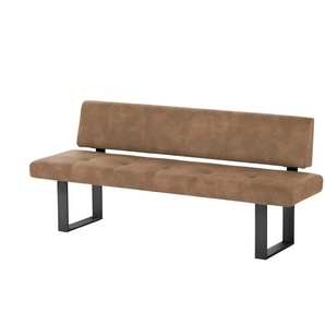 Wohnwert Einzelbank Mia - braun - Materialmix - 160 cm - 90 cm - cm 66,0 | Möbel Kraft