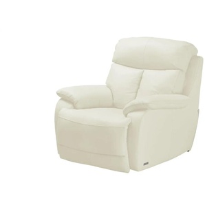 Wohnwert Einzelsofa aus Echtleder mit manueller Relaxfunktion Ambra ¦ beige ¦ Maße (cm): B: 104 H: 102 T: 102.0