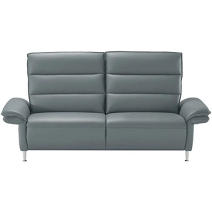 Wohnwert Einzelsofa Leder Marlena ¦ grau ¦ Maße (cm): B: 208 H: 107 T: 97.0