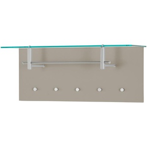 Wohnwert Garderobenpaneel  Nicolo ¦ beige ¦ MDF-Platte,Glas ¦ Maße (cm): B: 102 H: 41 T: 32.5