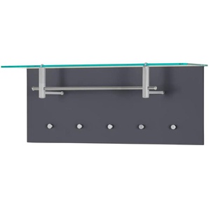 Wohnwert Garderobenpaneel  Nicolo ¦ grau ¦ MDF-Platte,Glas ¦ Maße (cm): B: 102 H: 41 T: 32.5
