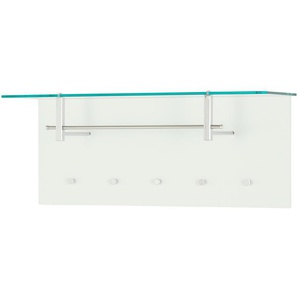 Wohnwert Garderobenpaneel  Nicolo ¦ weiß ¦ MDF-Platte,Glas ¦ Maße (cm): B: 102 H: 41 T: 32.5