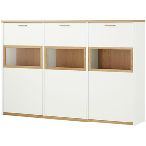 Wohnwert Highboard  Libro Plus ¦ weiß ¦ Maße (cm): B: 221 H: 148 T: 41.0