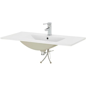 Wohnwert Keramik-Waschtisch Capri - weiß - Materialmix - 90 cm - 1,8 cm - cm 46,2 | Möbel Kraft