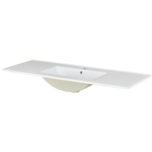 Wohnwert Keramik-Waschtisch  Capri ¦ weiß ¦ Maße (cm): B: 120 H: 1,8 T: 46.2