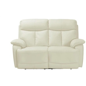Wohnwert Ledersofa aus Echtleder mit manueller Relaxfunktion Ambra ¦ beige ¦ Maße (cm): B: 160 H: 102 T: 102.0