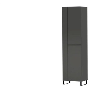 Wohnwert Mehrzweckschrank   Leo  ¦ grau ¦ Maße (cm): B: 52 H: 192 T: 36.0