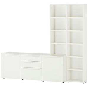 Wohnwert Regalkombination  Quantum ¦ weiß ¦ Maße (cm): B: 248 H: 214 T: 42