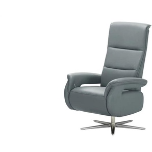 Wohnwert Relaxsessel Echtleder Mira - blau - Materialmix | Möbel Kraft