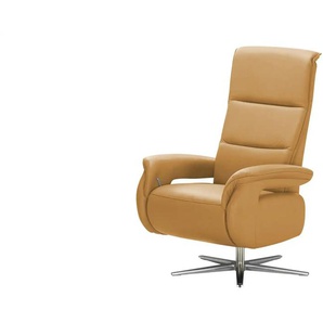 Wohnwert Relaxsessel Echtleder Mira ¦ gelb ¦ Maße (cm): B: 81 H: 119 T: 93.0