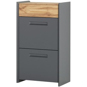 Wohnwert Schuhkommode  Azzura ¦ grau ¦ Maße (cm): B: 57 H: 100 T: 35.0