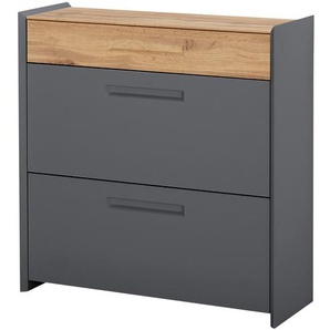 Wohnwert Schuhschrank   Azzura ¦ grau ¦ Maße (cm): B: 97 H: 100 T: 35.0