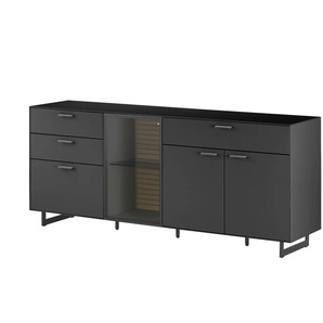 Wohnwert Sideboard Spektrum ¦ schwarz ¦ Maße (cm): B: 197 H: 83 T: 46.0