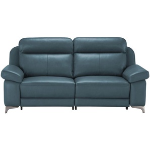 Wohnwert Sofa 3-sitzig mit elektrischer Relaxfunktion Arianna ¦ türkis/petrol ¦ Maße (cm): B: 208 H: 98 T: 103.0