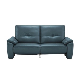 Wohnwert Sofa aus Echtleder Halina - türkis/petrol - Materialmix - 205 cm - 98 cm - cm 98,0 | Möbel Kraft