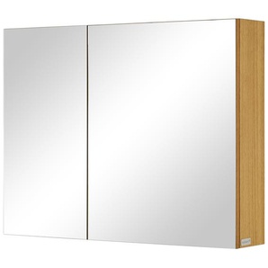 Wohnwert Spiegelschrank  Capri ¦ holzfarben ¦ Maße (cm): B: 90 H: 70 T: 18.0
