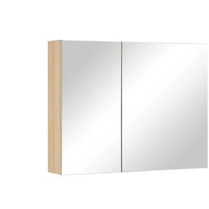 Wohnwert Spiegelschrank Capri - holzfarben - Materialmix - 90 cm - 70 cm - cm 18,0 | Möbel Kraft