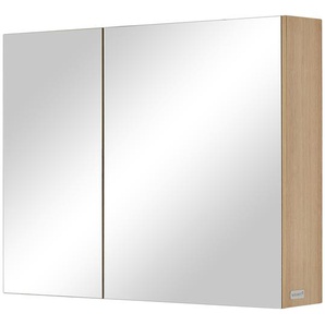 Wohnwert Spiegelschrank  Capri ¦ weiß ¦ Maße (cm): B: 90 H: 70 T: 18.0