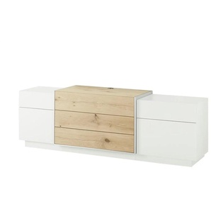 Wohnwert TV-Element Media Design - weiß - Materialmix - 198 cm - 61 cm - cm 48,0 | Möbel Kraft