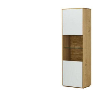 Wohnwert Vitrine  Kreta ¦ weiß ¦ Maße (cm): B: 65 H: 205 T: 43.0