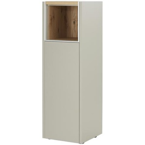 Wohnwert Vitrine  Media Design ¦ grau ¦ Maße (cm): B: 41 H: 128 T: 42.0