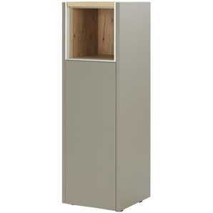 Wohnwert Vitrine  Media Design ¦ grau ¦ Maße (cm): B: 41 H: 128 T: 42.0