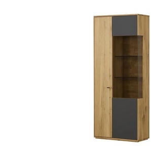 Wohnwert Vitrine Rhodos - holzfarben - Materialmix - 85 cm - 206 cm - cm 40,0 | Möbel Kraft