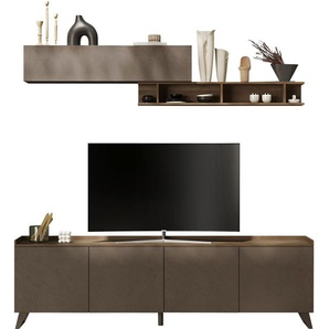 Wohnzimmer-Set INOSIGN Kastenmöbel-Sets braun (bronzo) TV-Board TV-Sideboard TV-Sideboards