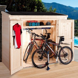 Garten-Geräteschrank WOLFF 20-D Gerätehäuser beige (natur) Geräteschränke Schränke